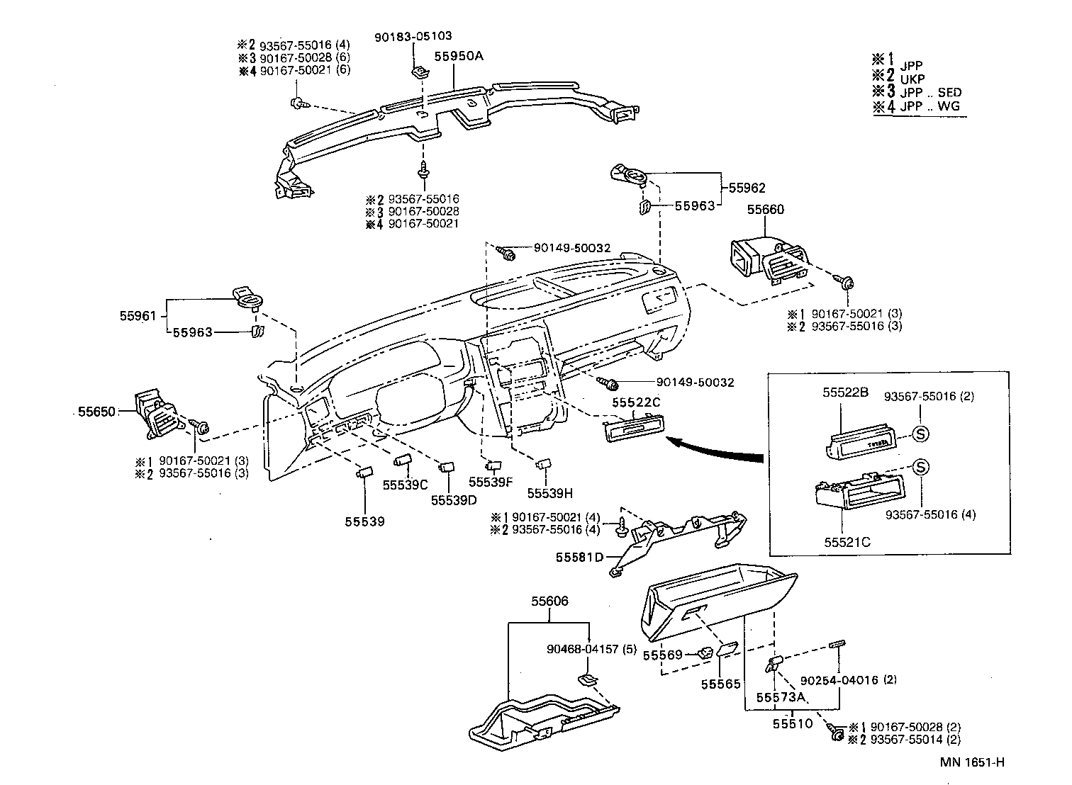 55405-05030 PANEL SUB-ASSY, INSTRUMENT CLUSTER FINISH, CENTER product image