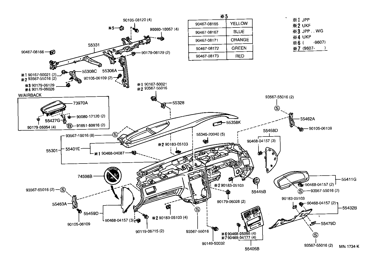 55405-05030 PANEL SUB-ASSY, INSTRUMENT CLUSTER FINISH, CENTER product image