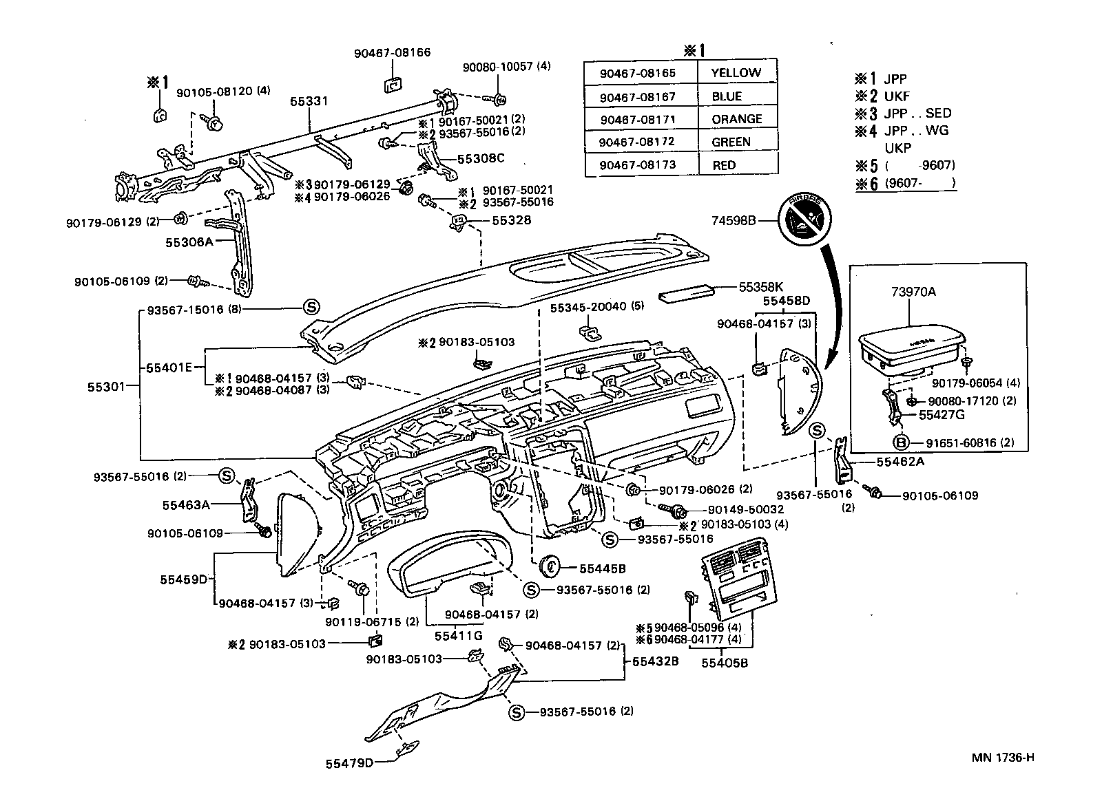 55405-05030 PANEL SUB-ASSY, INSTRUMENT CLUSTER FINISH, CENTER product image