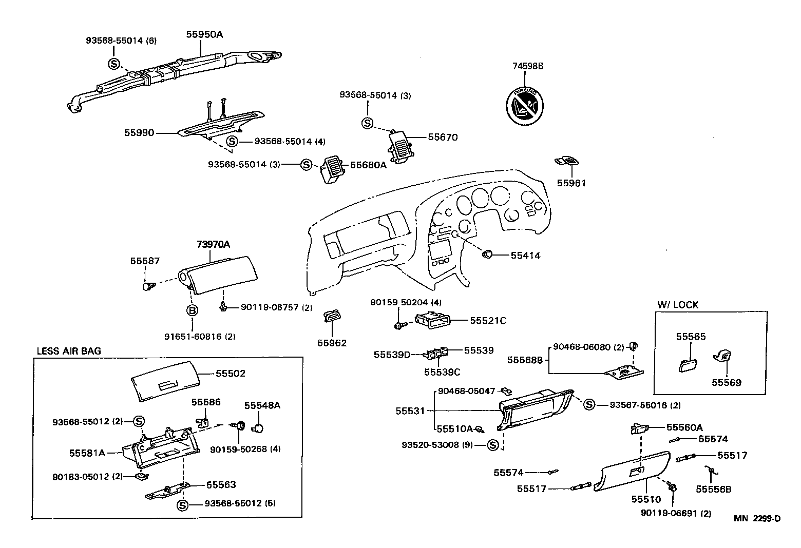 55405-14150 PANEL SUB-ASSY, INSTRUMENT CLUSTER FINISH, CENTER product image