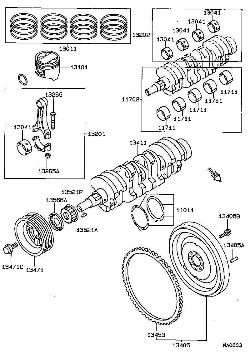 90170-09005 NUT, HEXAGON(FOR CONNECTING ROD BOLT) product image