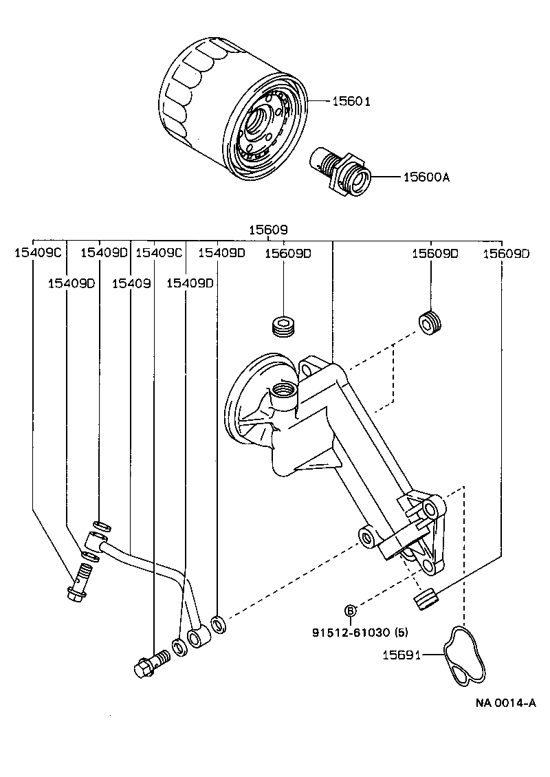 15188-02020 RING, O, NO.1(FOR OIL FILTER) product image