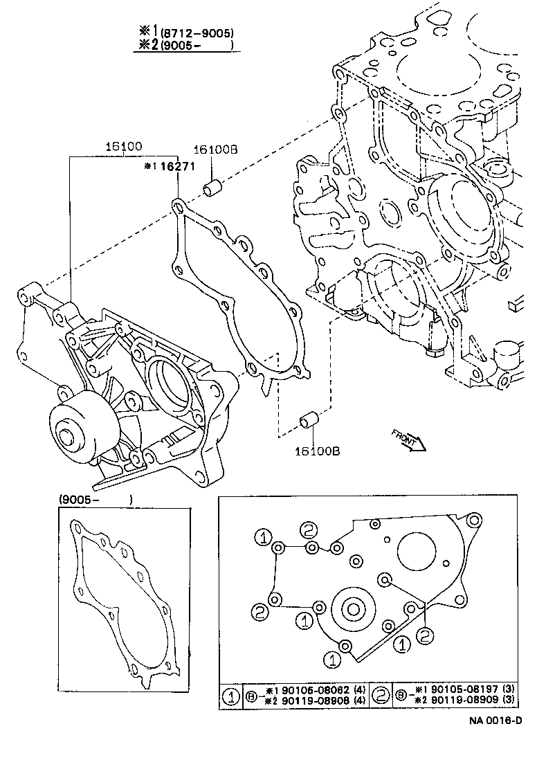 16271-64030 GASKET, WATER PUMP product image