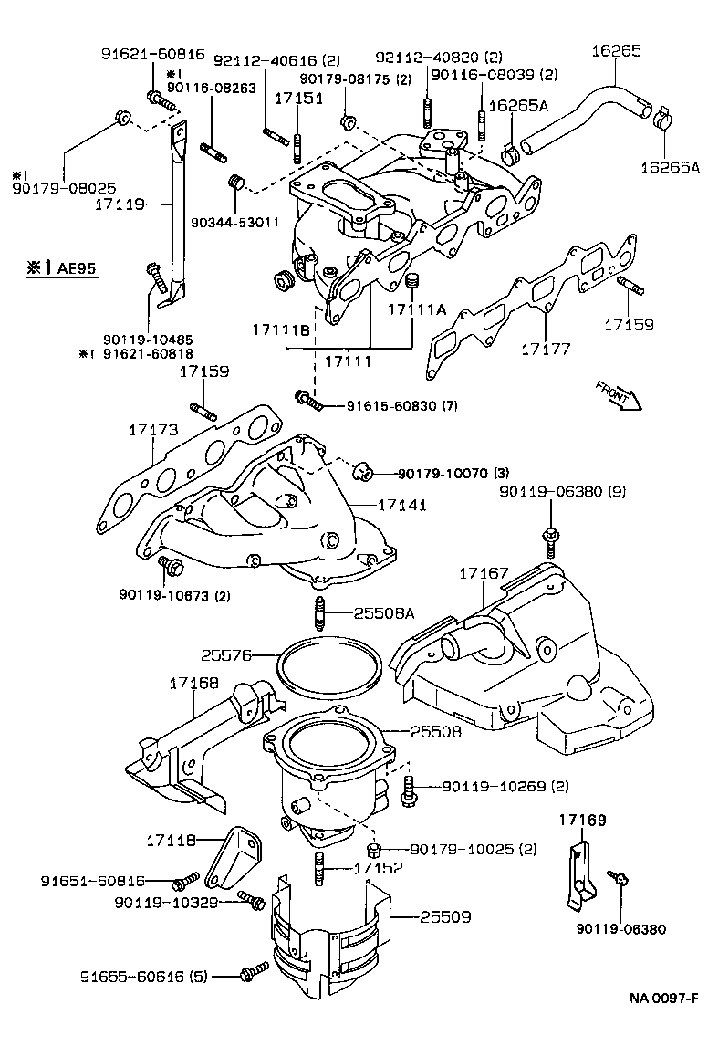17167-15071 INSULATOR, EXHAUST MANIFOLD HEAT, NO.1 product image