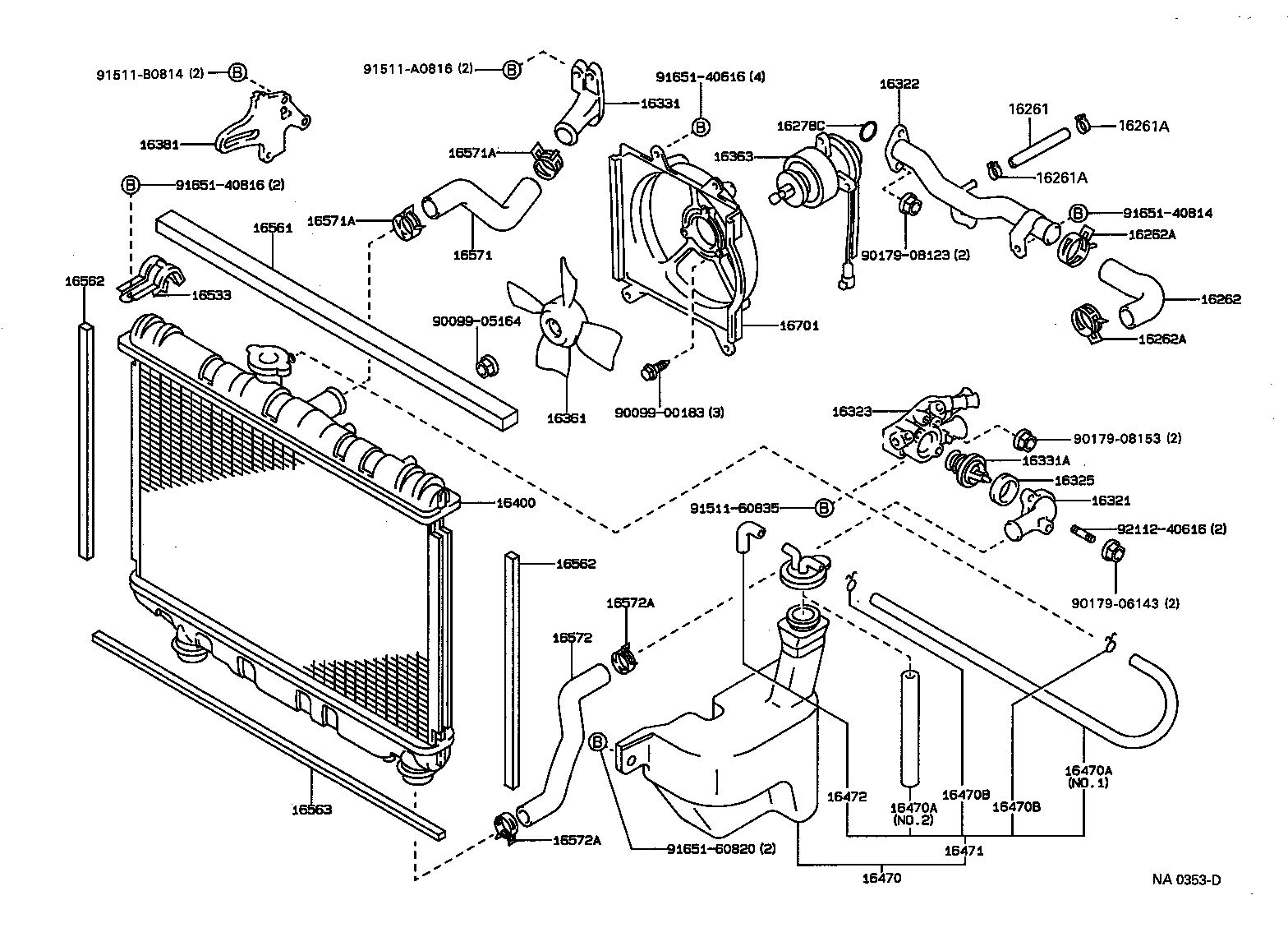 16268-74060 PIPE, WATER BY-PASS, NO.1 product image