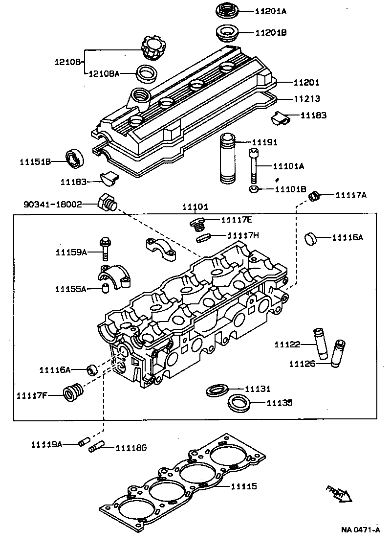 11101-74190 HEAD SUB-ASSY, CYLINDER product image