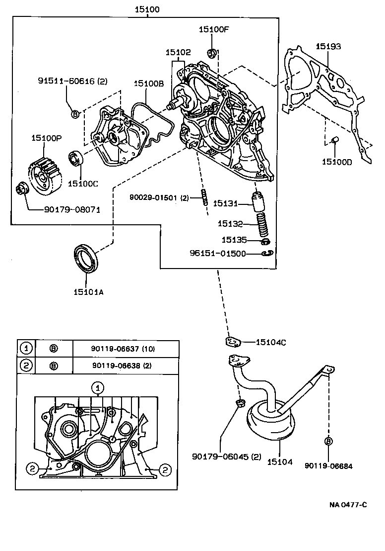 15122-16030 GEAR, OIL PUMP DRIVEN product image