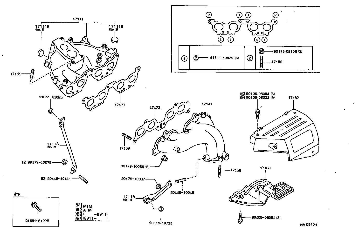 17167-74100 INSULATOR, EXHAUST MANIFOLD HEAT, NO.1 product image