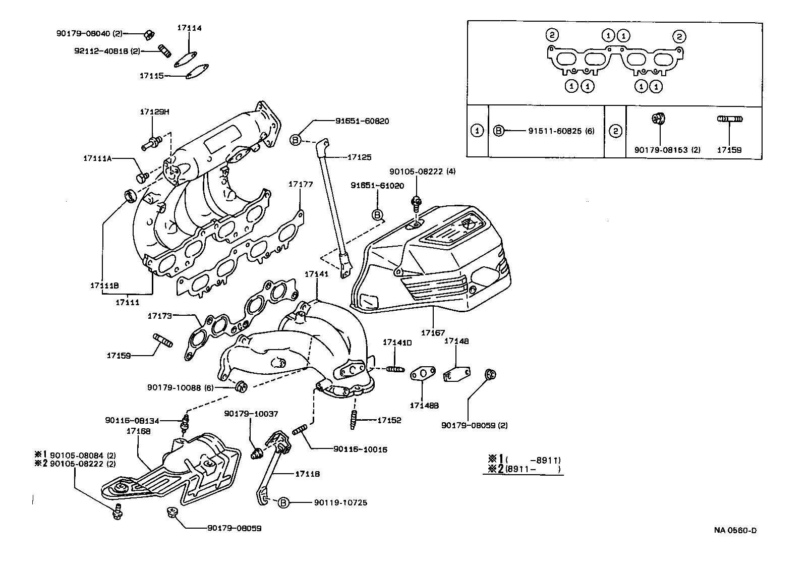 17167-74100 INSULATOR, EXHAUST MANIFOLD HEAT, NO.1 product image