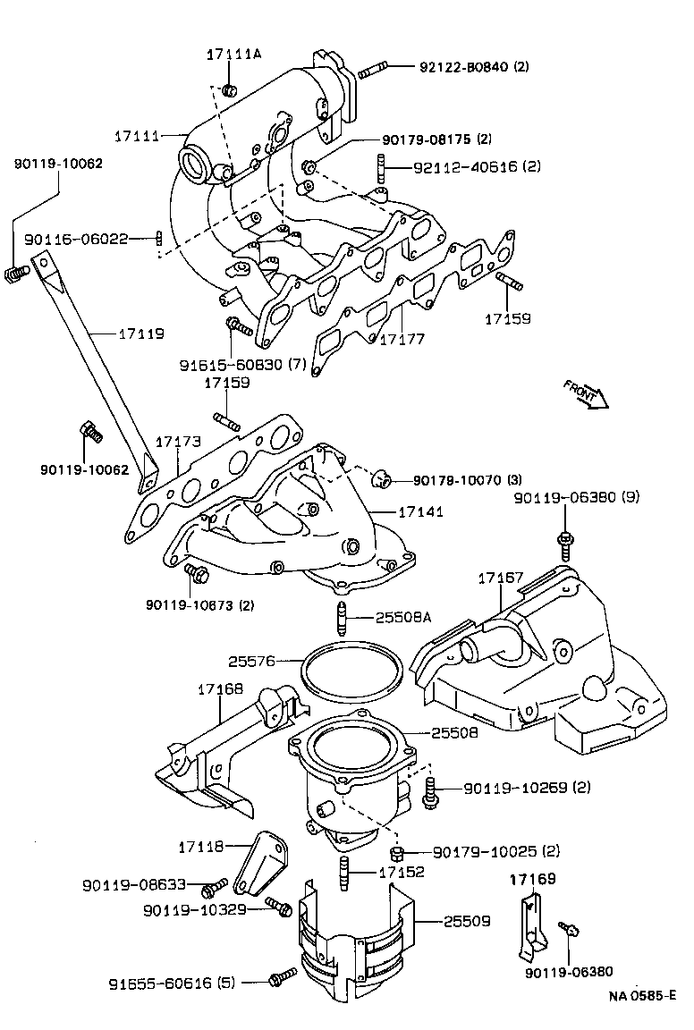 17167-15071 INSULATOR, EXHAUST MANIFOLD HEAT, NO.1 product image