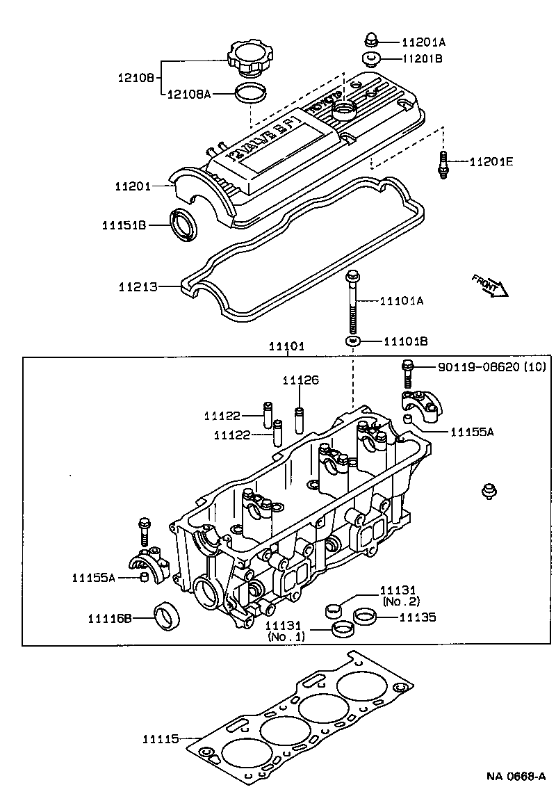 11101-19355 HEAD SUB-ASSY, CYLINDER product image