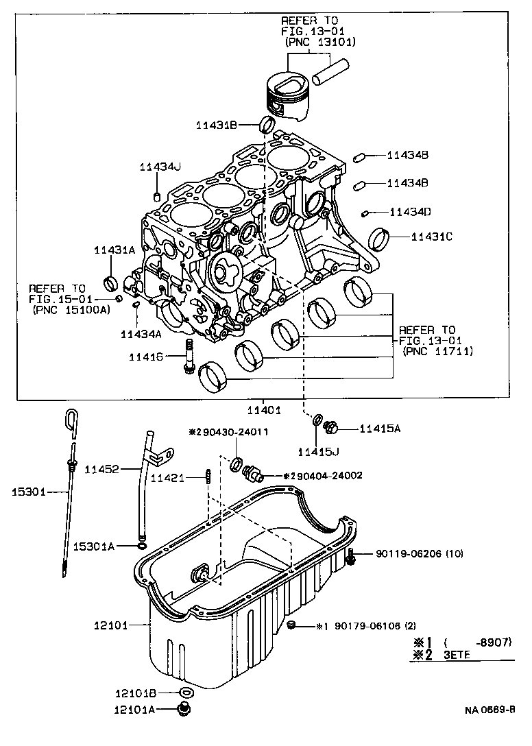 11401-19366 BLOCK SUB-ASSY, CYLINDER product image