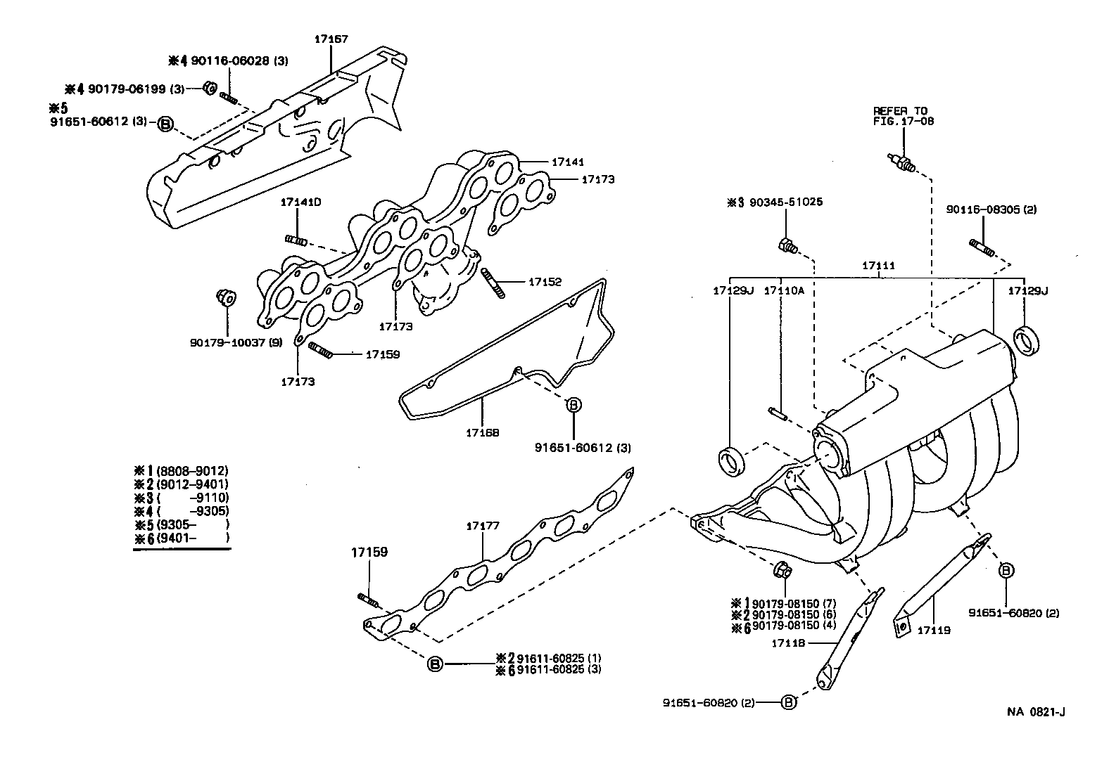 17141-74101 MANIFOLD, EXHAUST product image