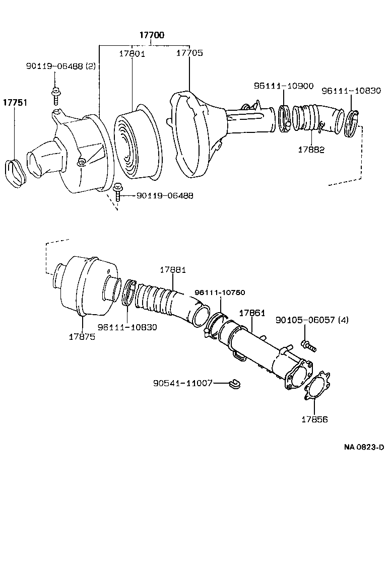 17344-46010 HOSE, AIR, NO.4 product image