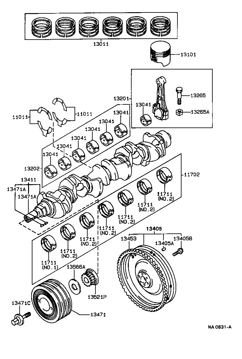 11013-54020 WASHER SET, CRANKSHAFT THRUST product image