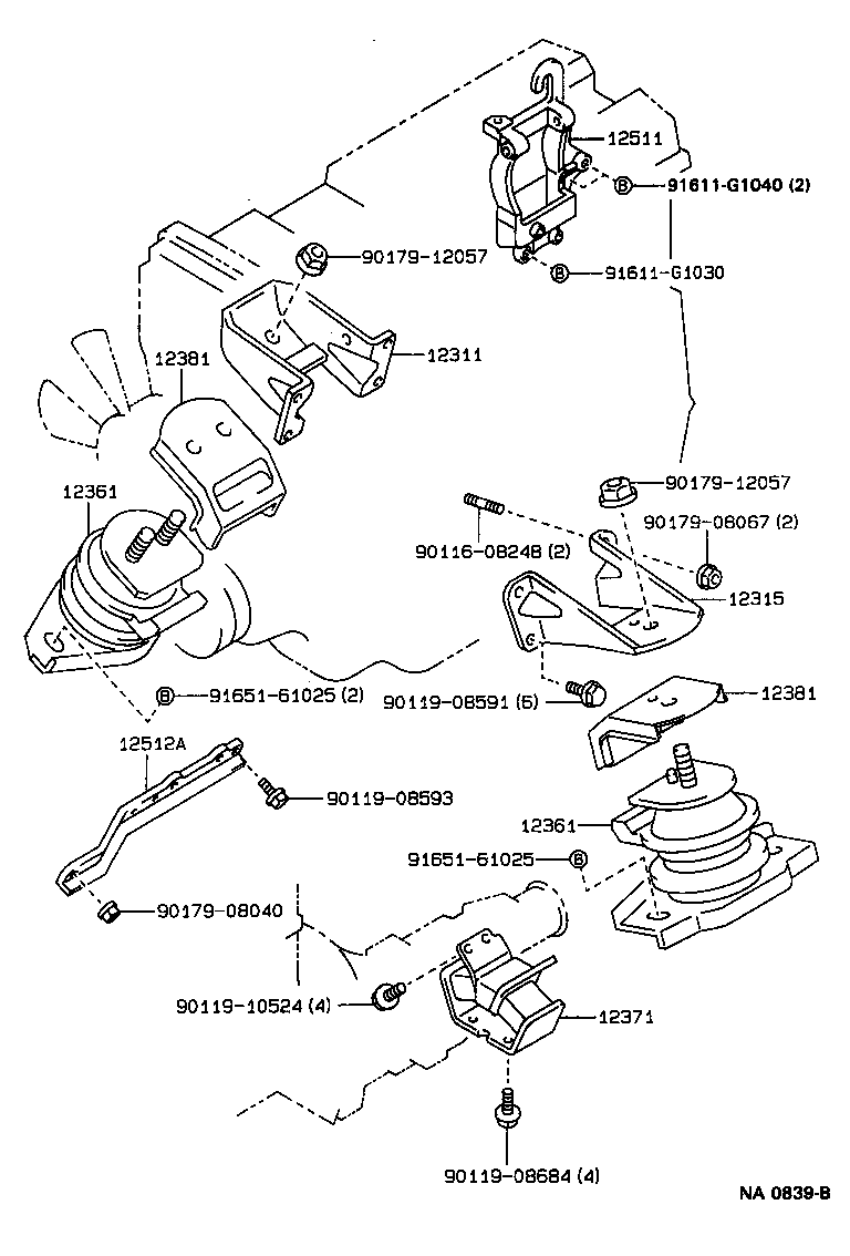 12381-70020 STABILIZER, ENGINE MOUNTING product image