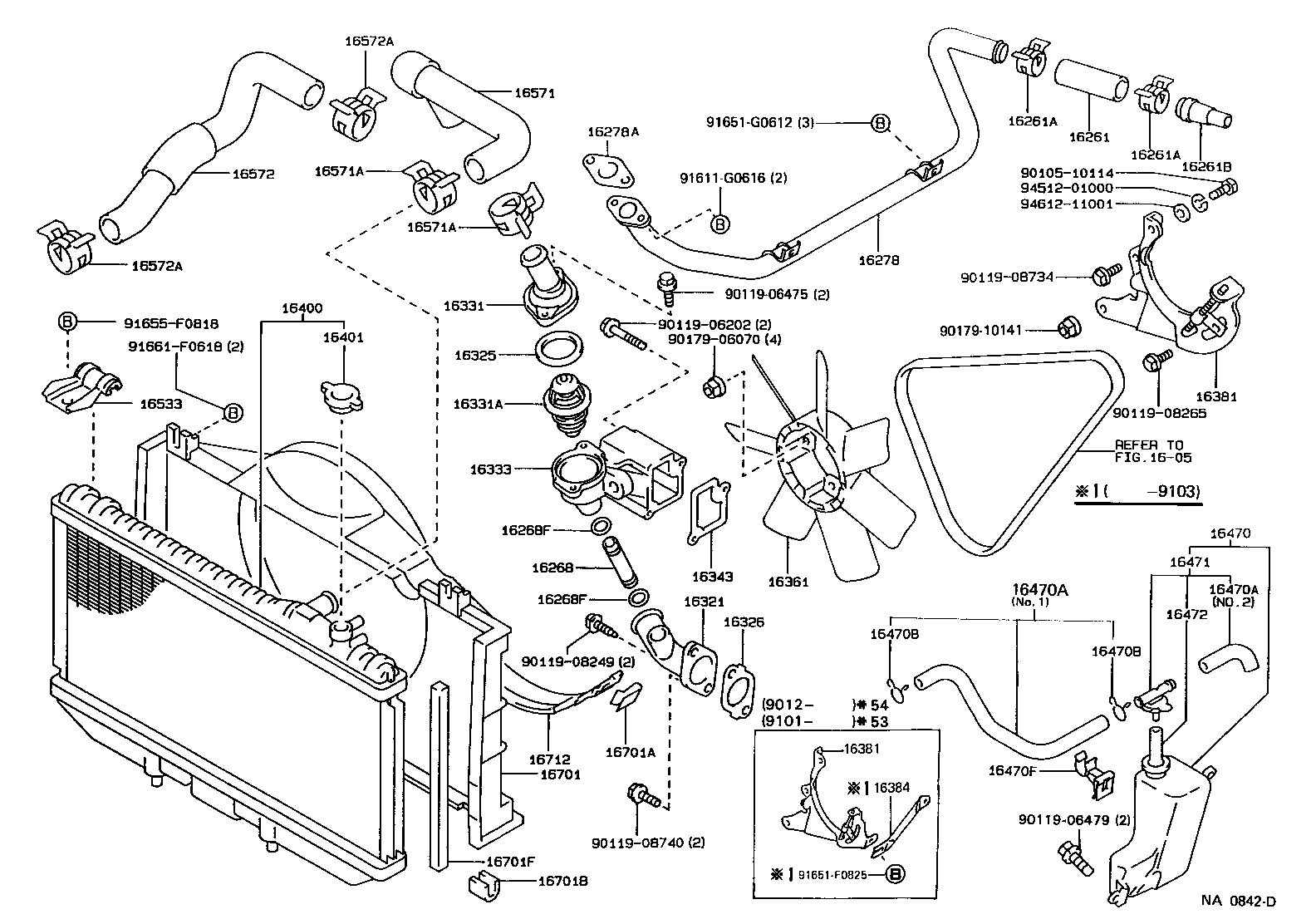 16282-70020 HOSE, WATER BY-PASS, NO.5 product image