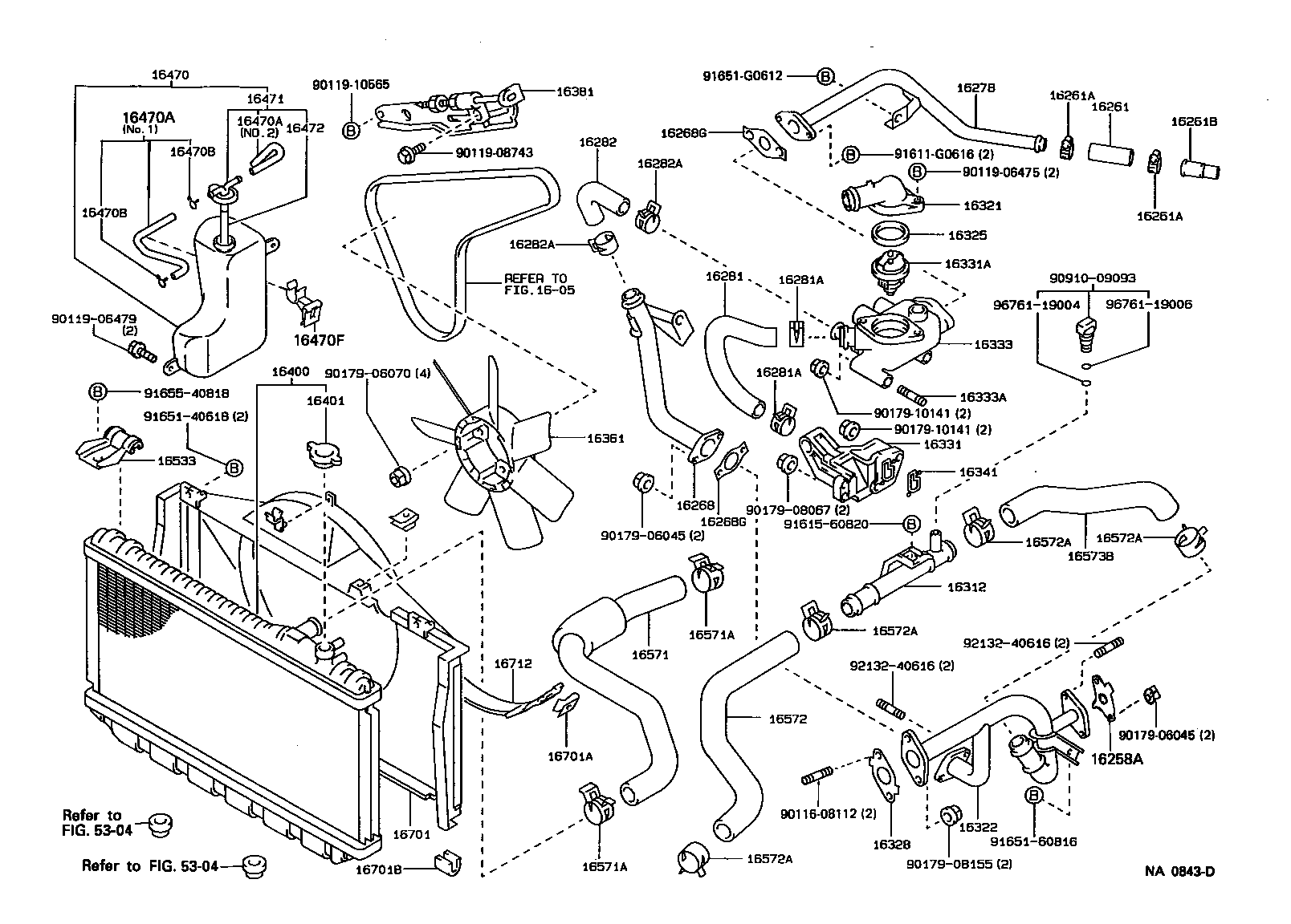 16282-70020 HOSE, WATER BY-PASS, NO.5 product image