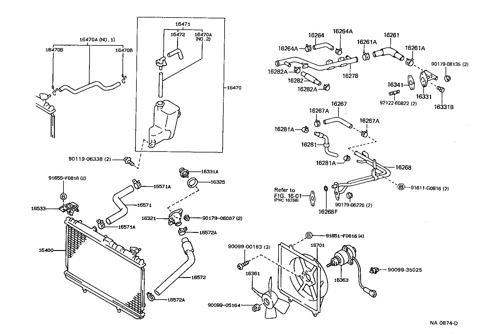 16282-70020 HOSE, WATER BY-PASS, NO.5 product image