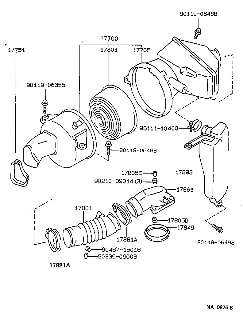 17344-46010 HOSE, AIR, NO.4 product image