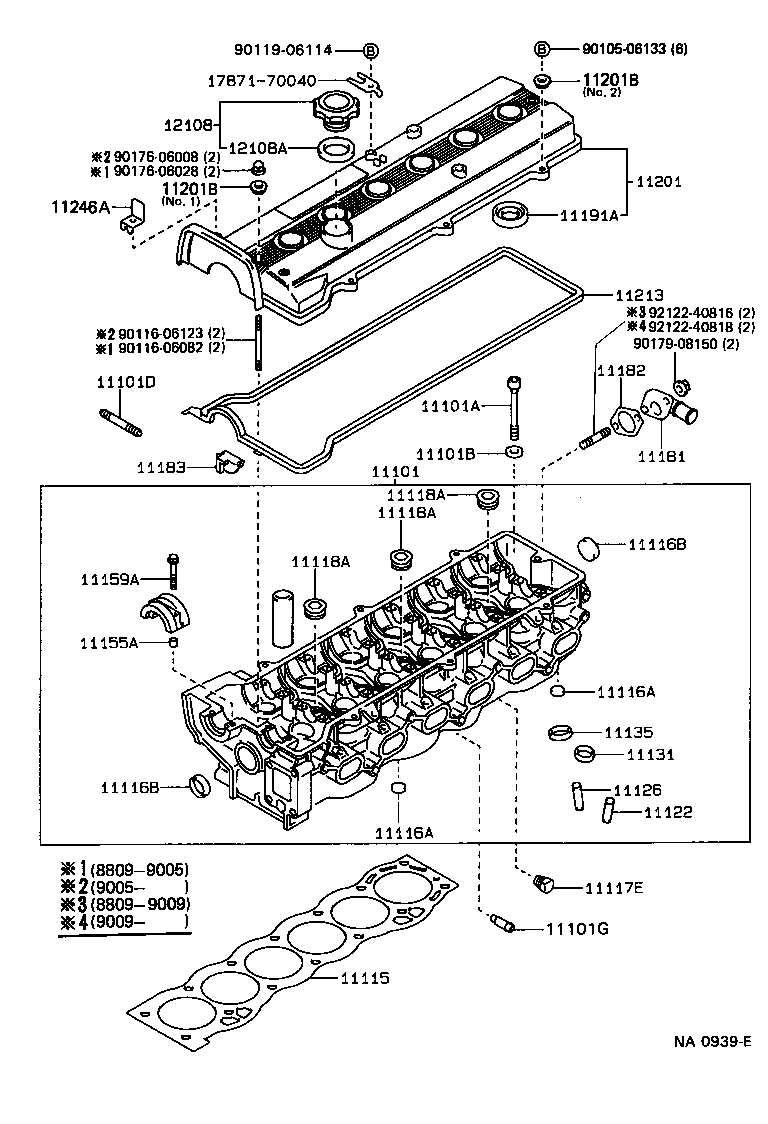11101-70050 HEAD SUB-ASSY, CYLINDER product image