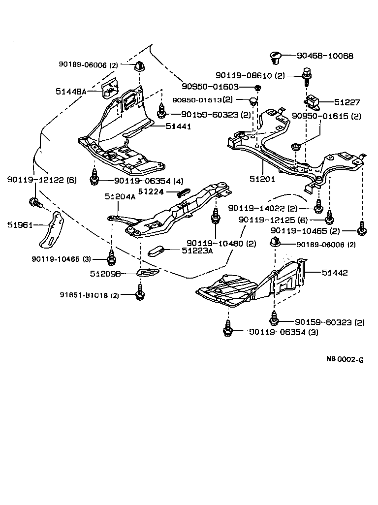 51096-12030 HOOK, TRANSPORT, REAR product image