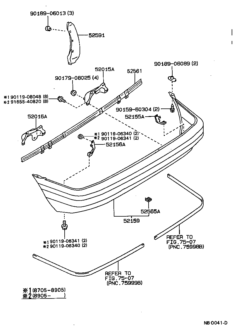 52105-12902-05 COVER, REAR BUMPER product image