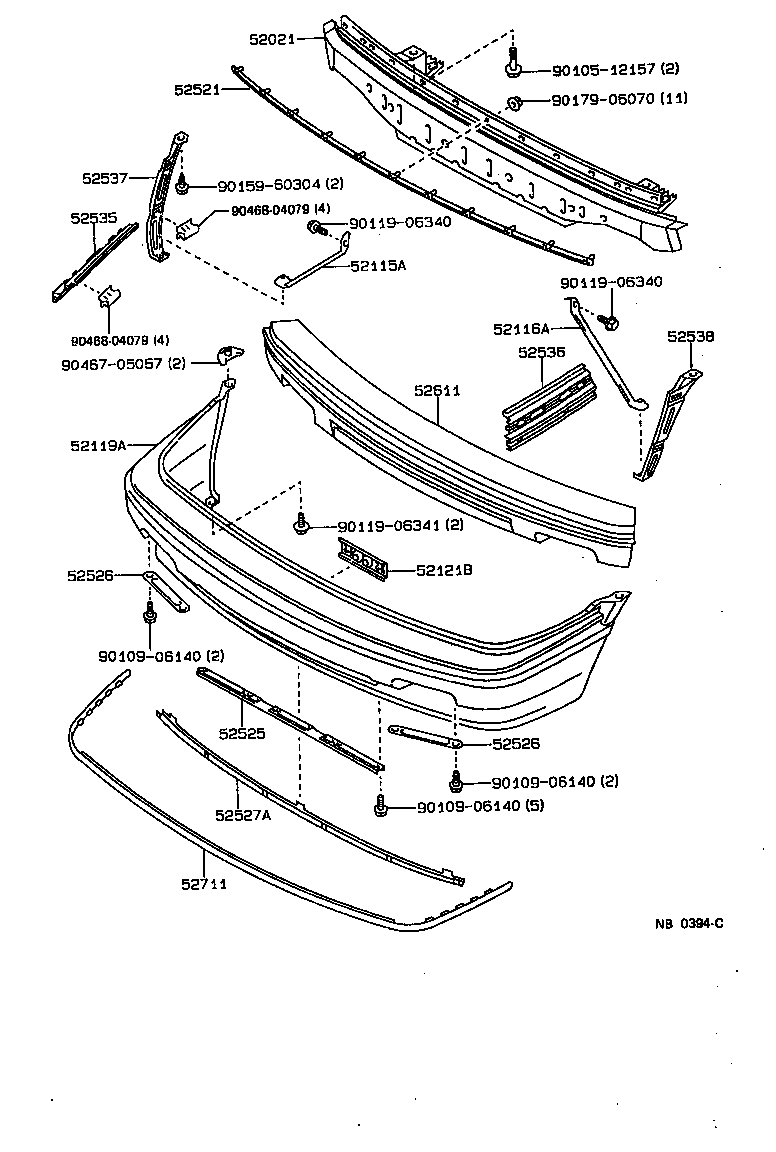 52115-12270 SUPPORT, FRONT BUMPER SIDE, RH product image