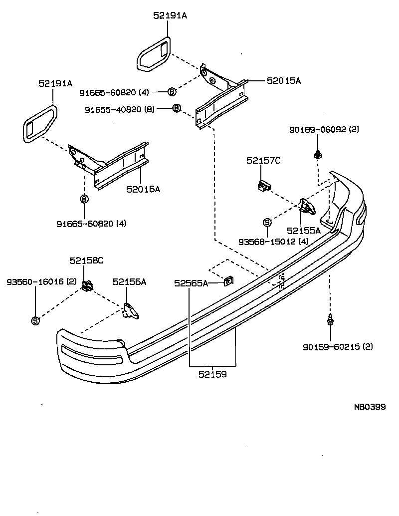 52105-12902-05 COVER, REAR BUMPER product image