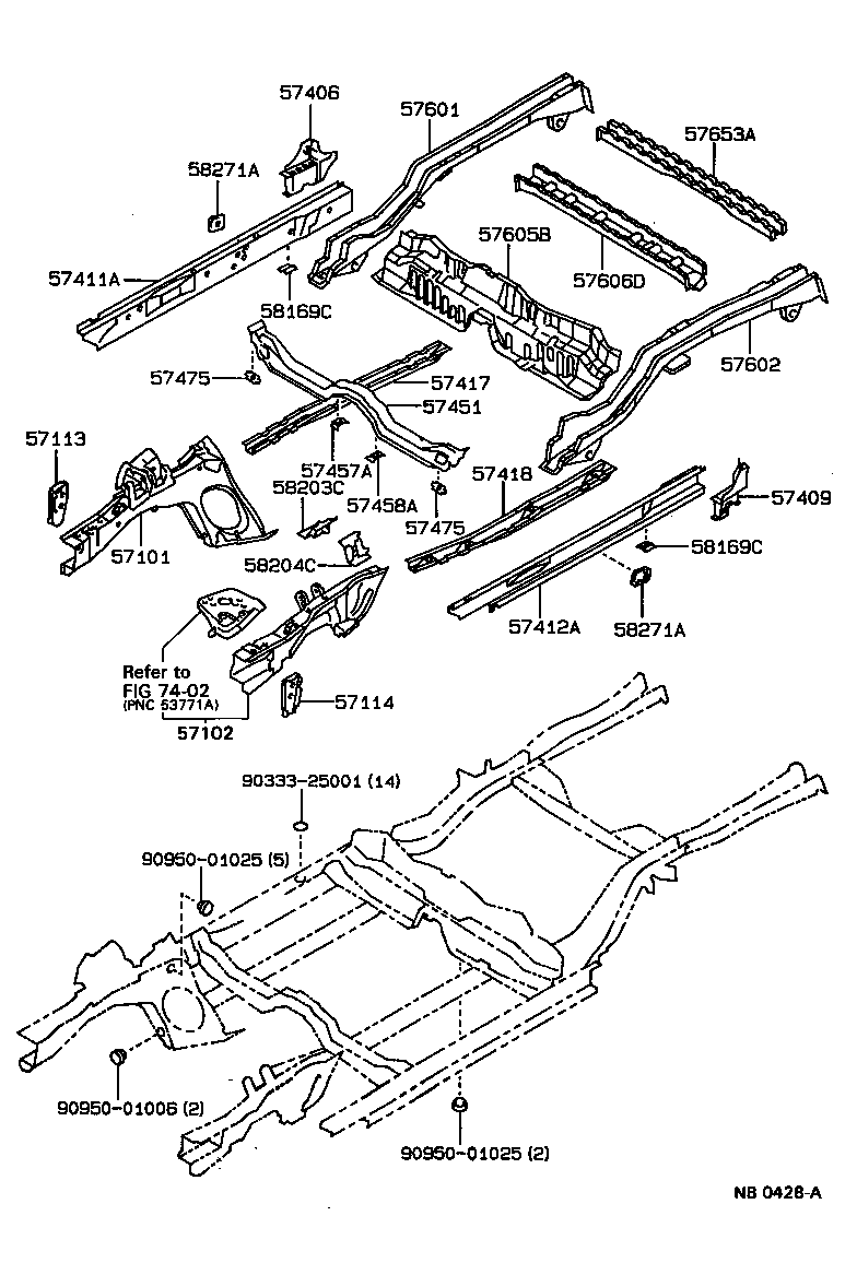57606-13060 MEMBER SUB-ASSY, REAR ABSORBER MOUNTING product image