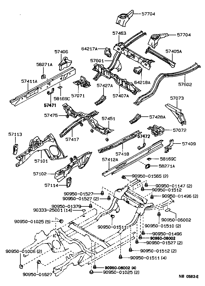 57071-12030 BOX SUB-ASSY, TORQUE, REAR RH product image