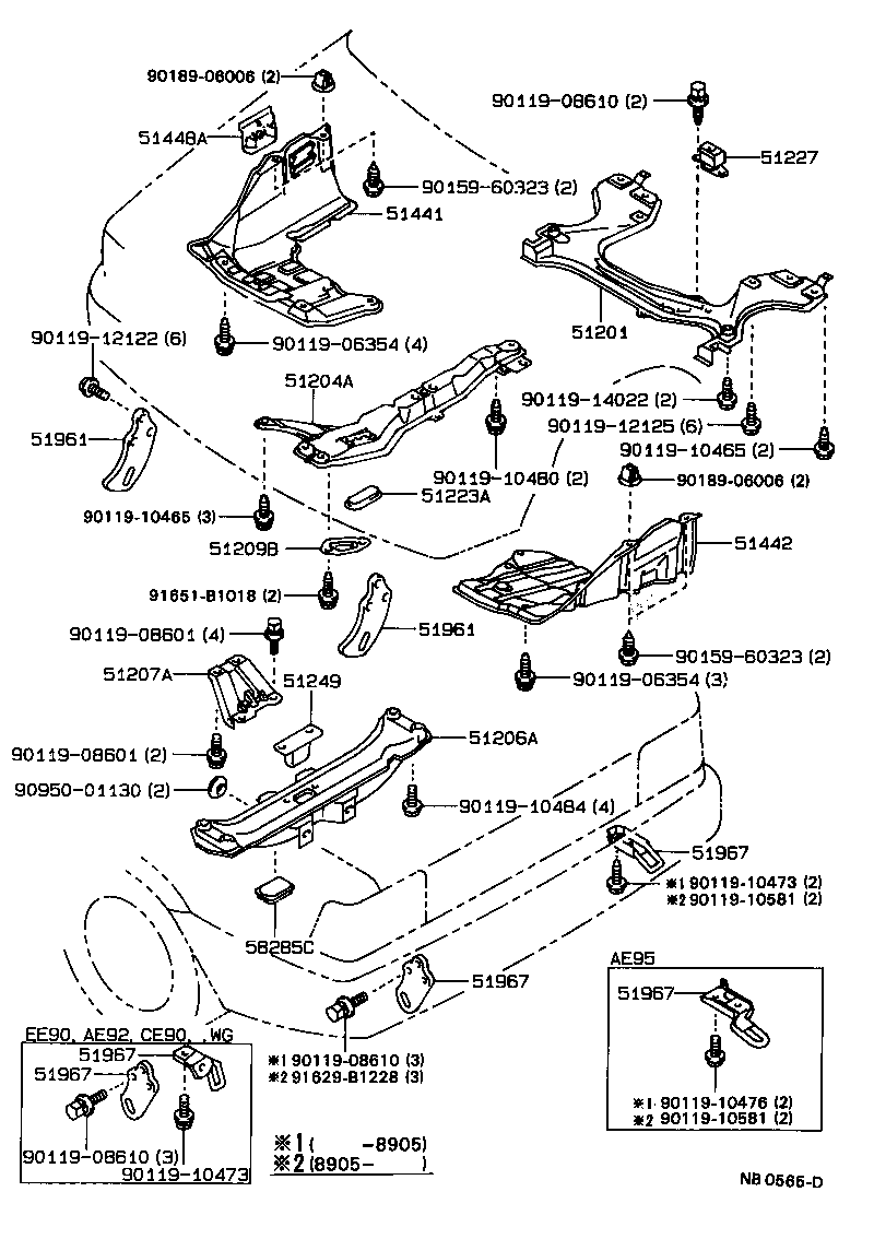 51095-12040 HOOK, TRANSPORT, REAR product image
