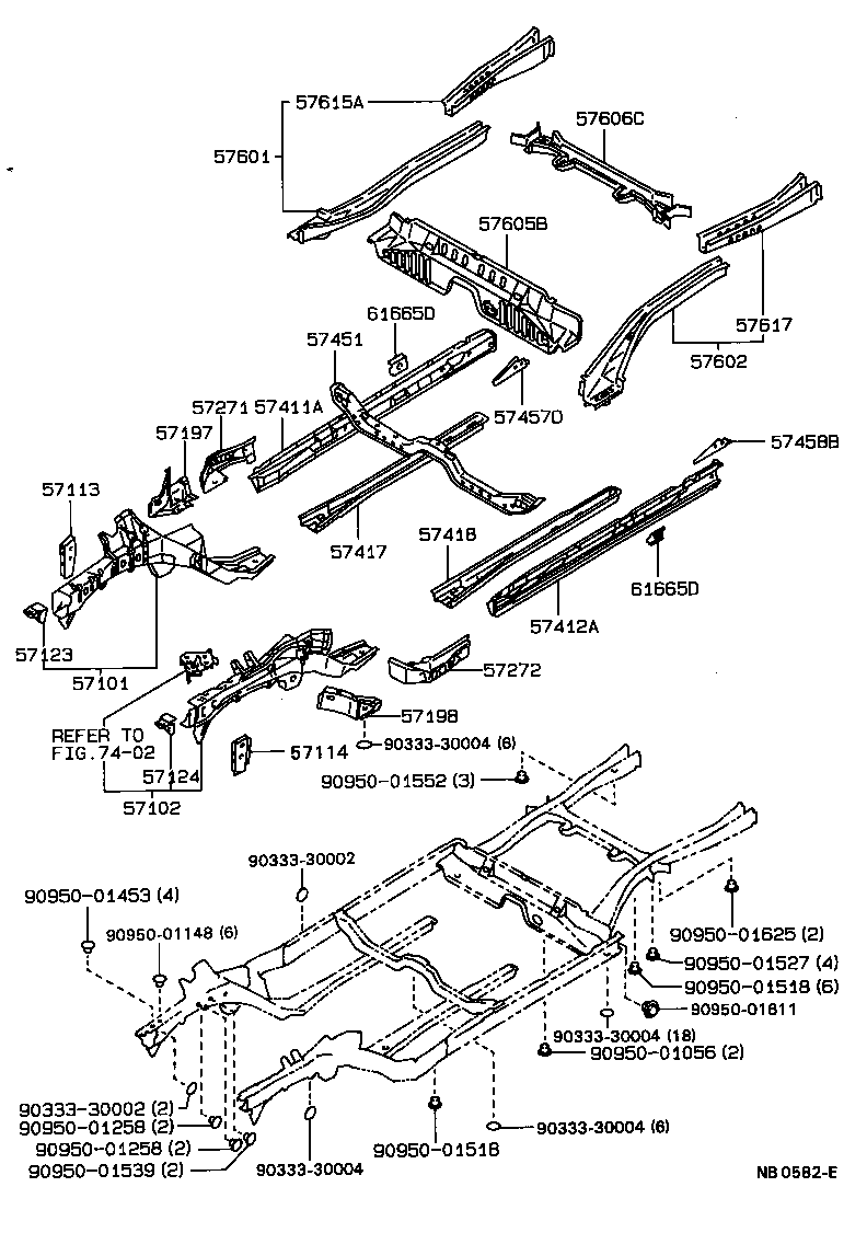 57102-20902 MEMBER SUB-ASSY, FRONT SIDE, LH product image