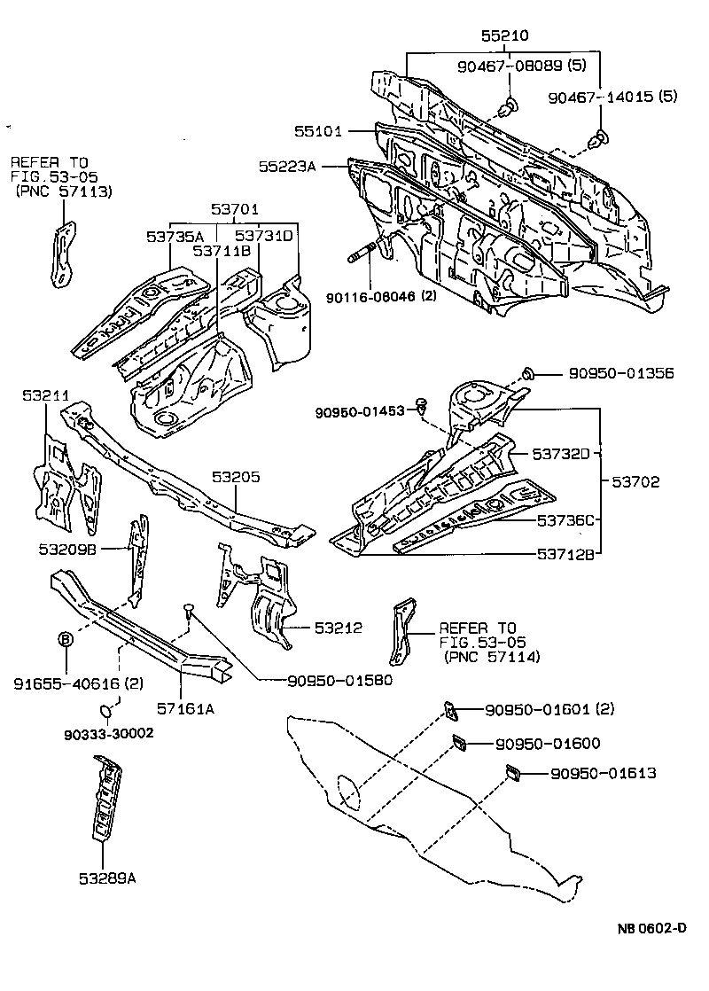 53211-20190 SUPPORT, RADIATOR, RH product image