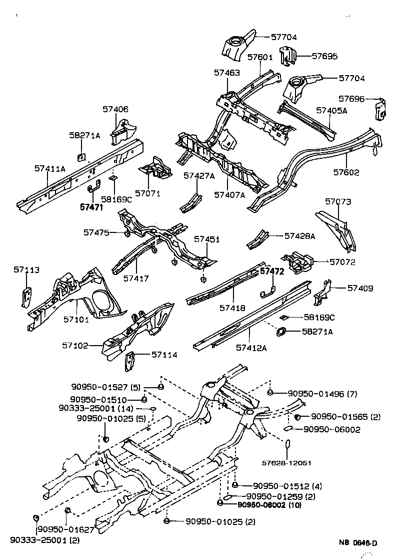 57071-12030 BOX SUB-ASSY, TORQUE, REAR RH product image