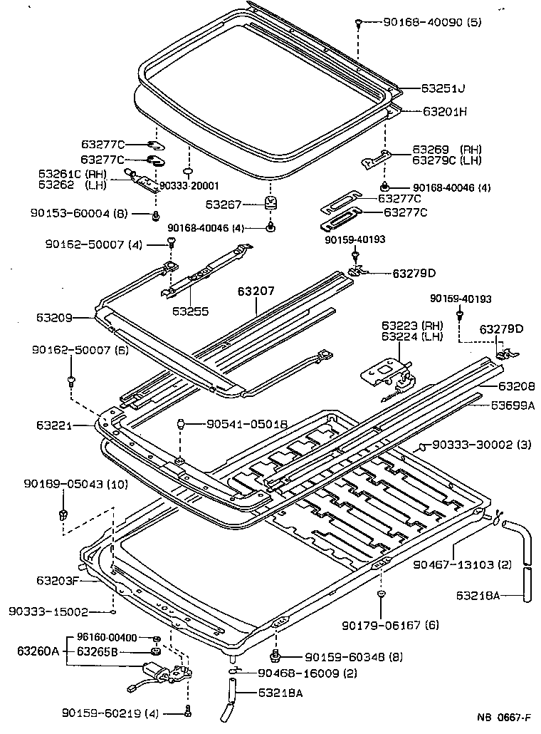 63102-13010 PANEL SUB-ASSY, WINDSHIELD HEADER product image