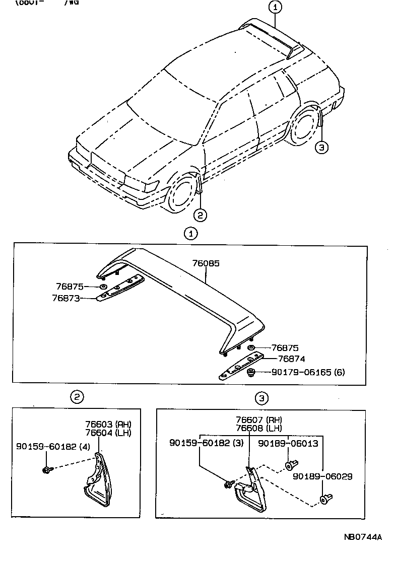 76085-12901 SPOILER SUB-ASSY, REAR product image