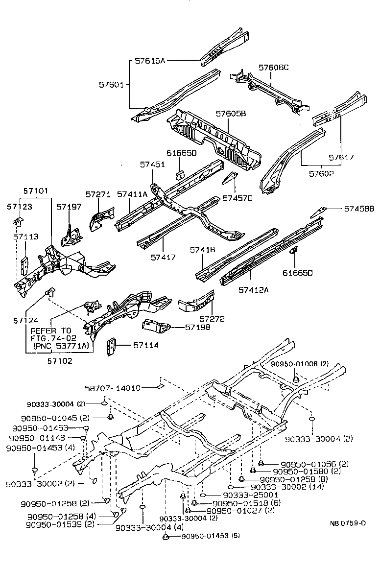 57101-20670 MEMBER SUB-ASSY, FRONT SIDE, RH product image