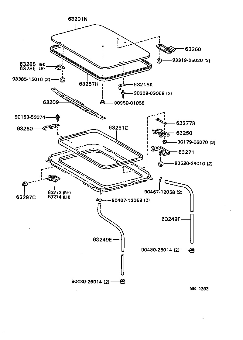 63132-65010 PANEL, WINDSHIELD HEADER, INNER product image