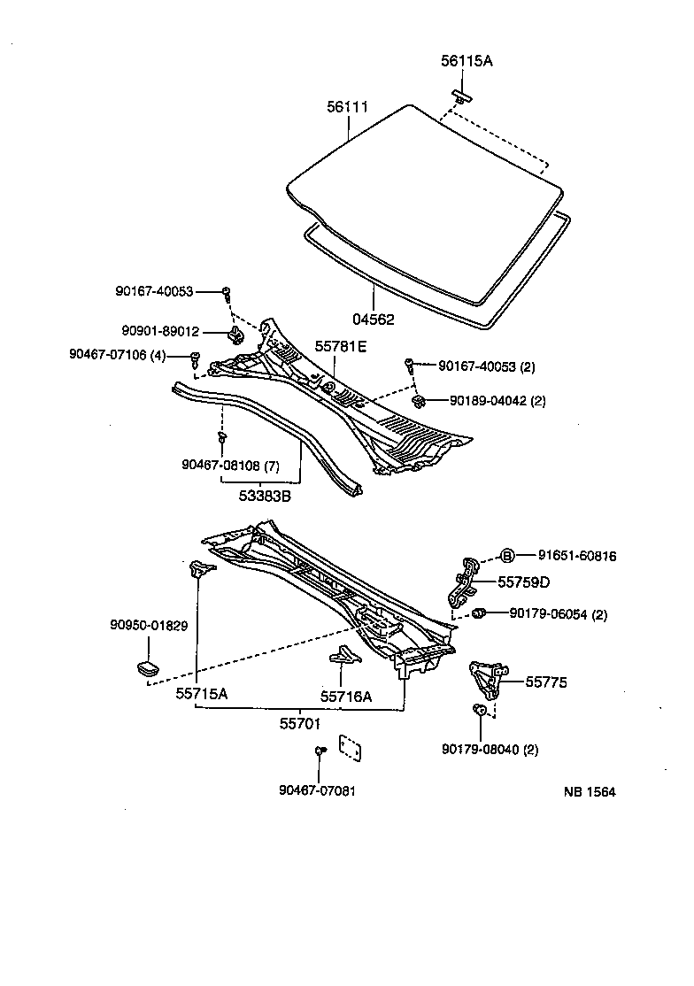 55700-2B191 PANEL SUB-ASSY, COWL product image