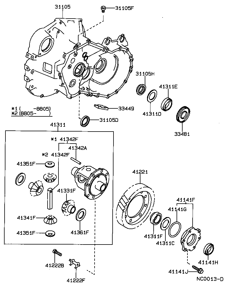 41310-12080 CASE ASSY, DIFFERENTIAL product image