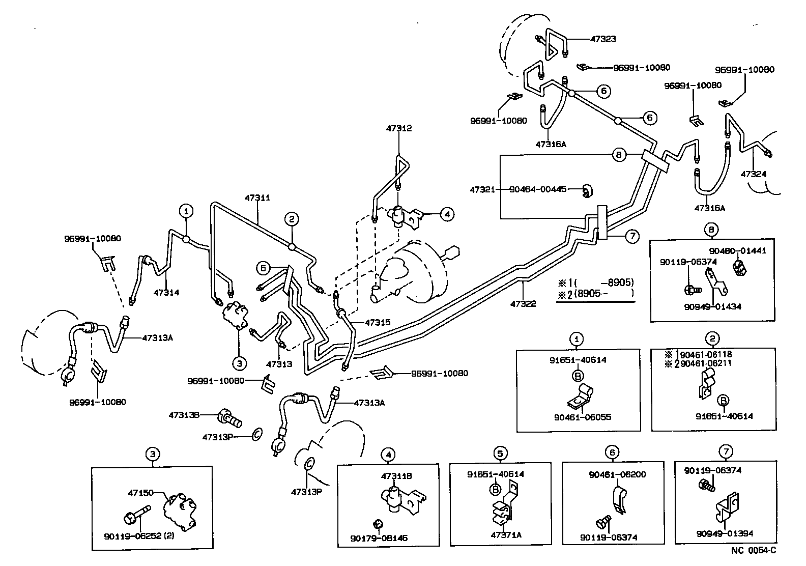 47321-12070 TUBE, REAR BRAKE, NO.1 product image