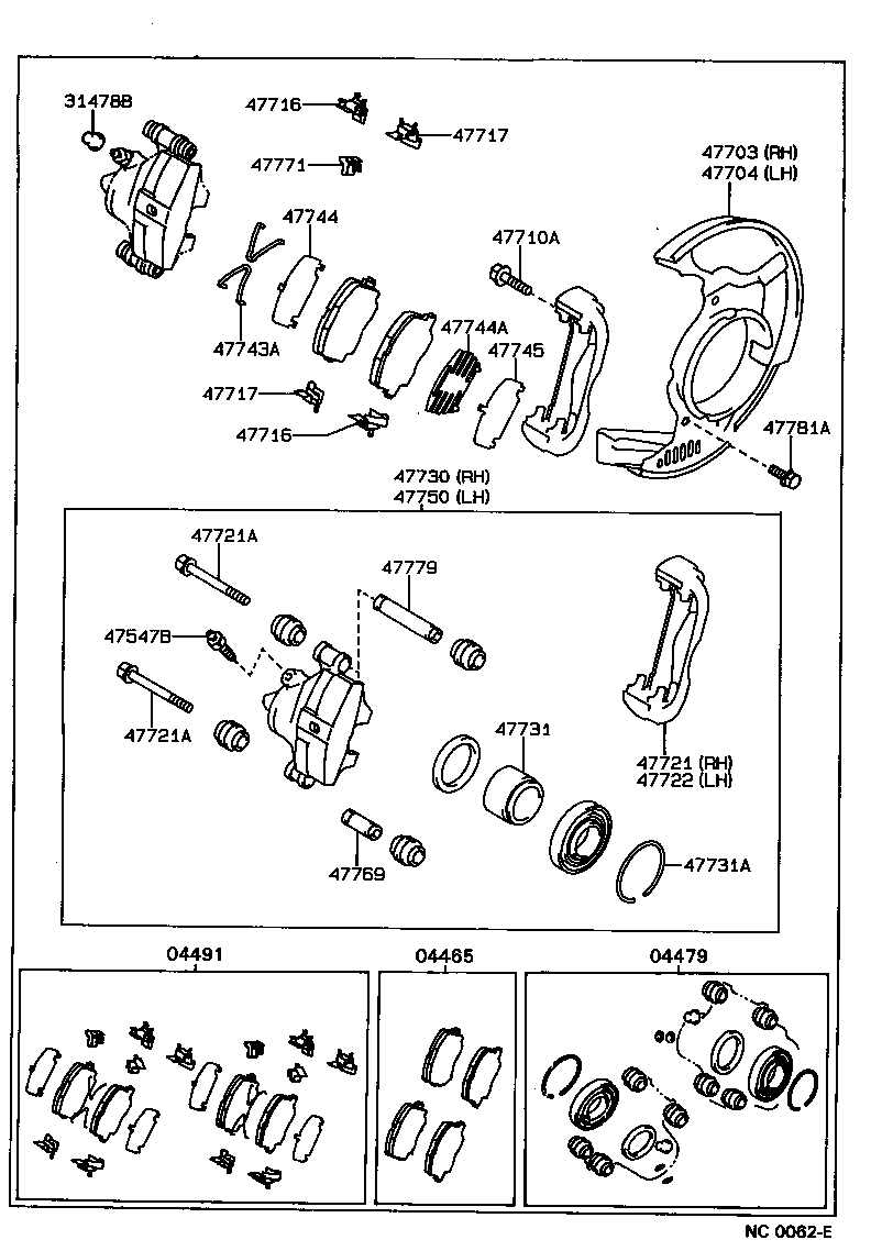 04465-12030 PAD KIT, DISC BRAKE, FRONT product image