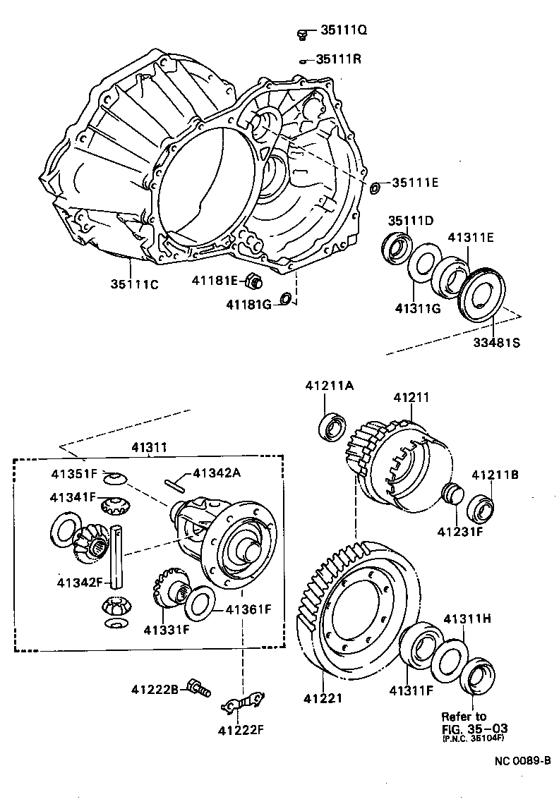 41310-12080 CASE ASSY, DIFFERENTIAL product image