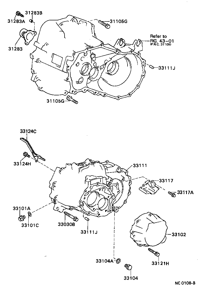33102-32012 COVER SUB-ASSY, MANUAL TRANSMISSION CASE product image