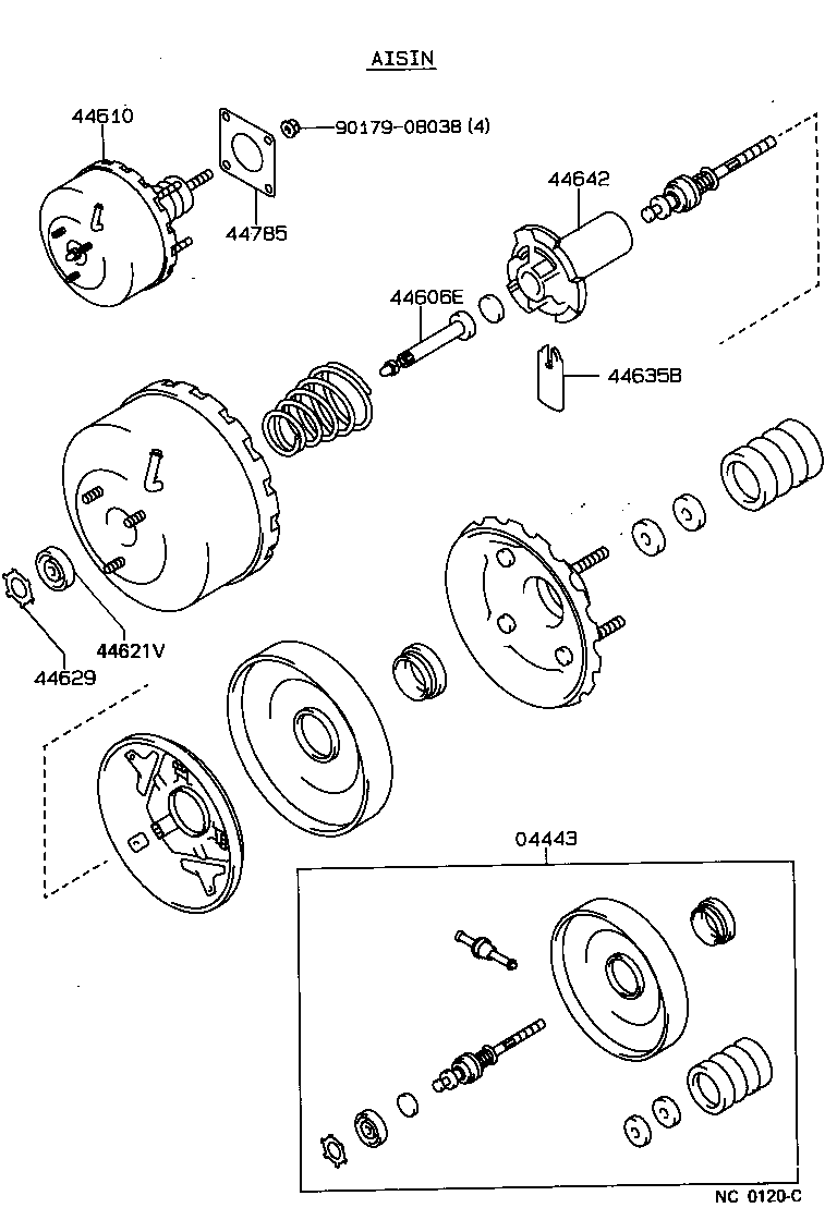 04443-12610 BOOSTER KIT, BRAKE product image