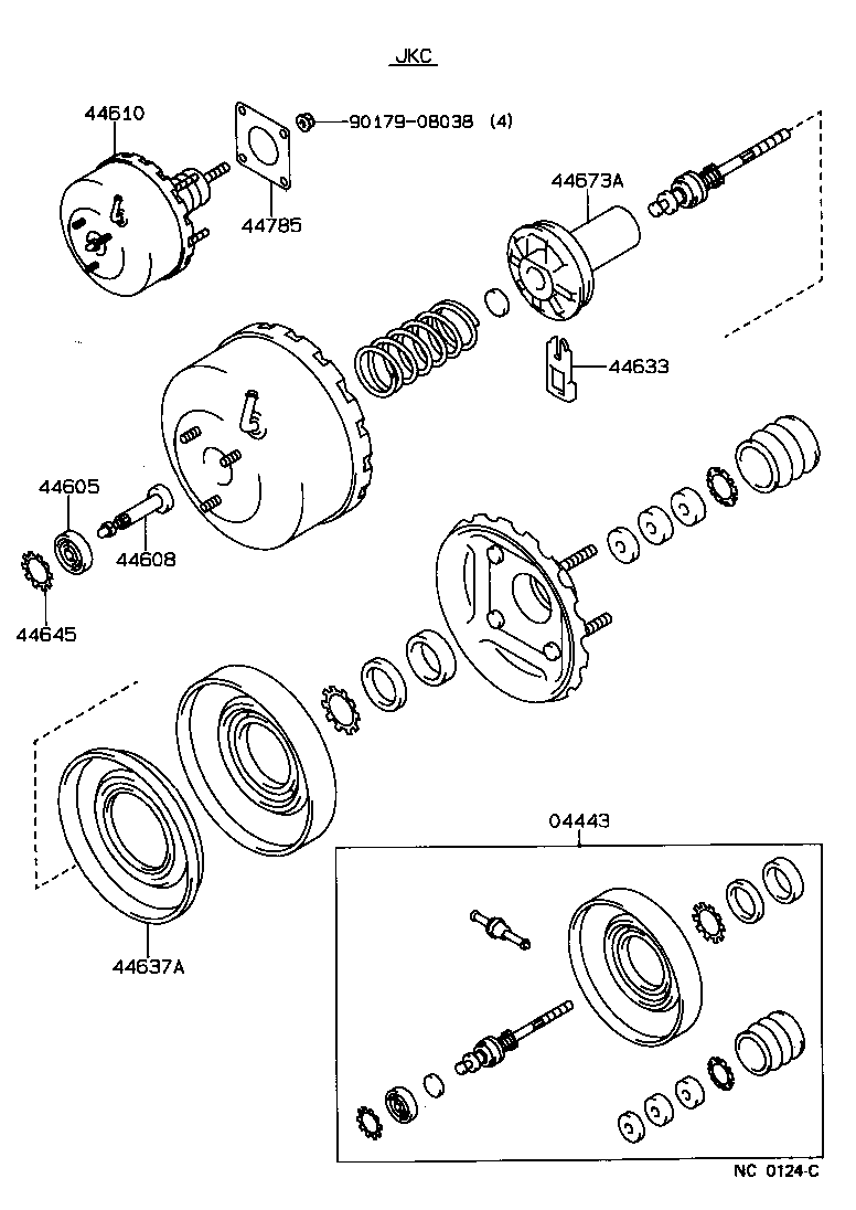 04443-12660 BOOSTER KIT, BRAKE product image
