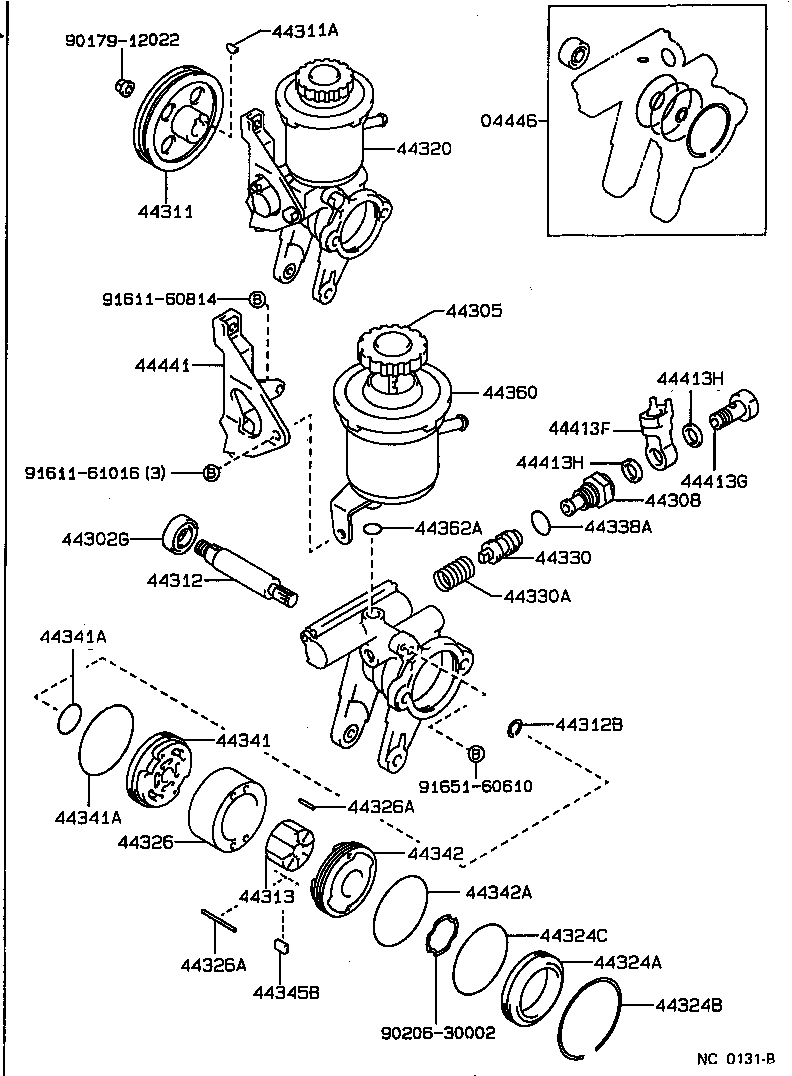 44369-12040 BRACKET, OIL RESERVOIR, NO.1 product image