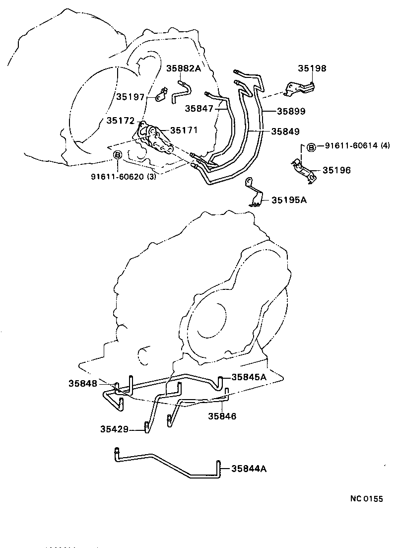35196-12020 CLAMP, TRANSAXLE APPLY TUBE, NO.2 product image