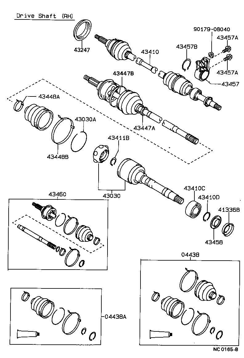 04438-12100 BOOT KIT, FRONT DRIVE SHAFT product image